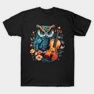 Owl Playing Violin T-Shirt